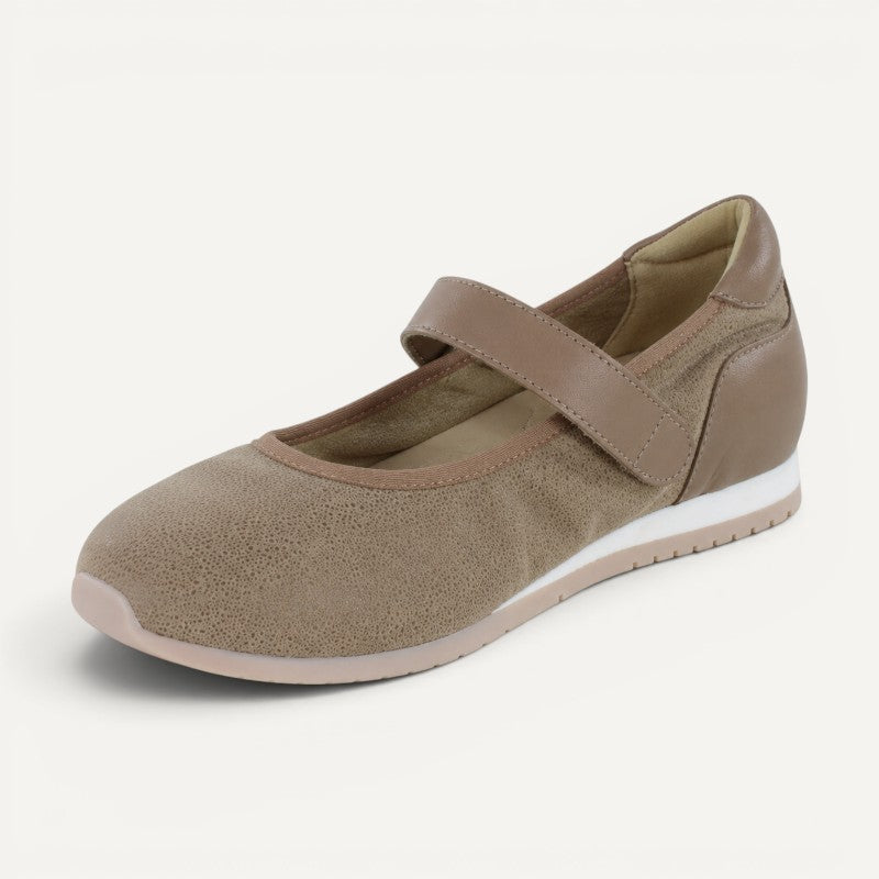 pure mary jane taupe leather combo