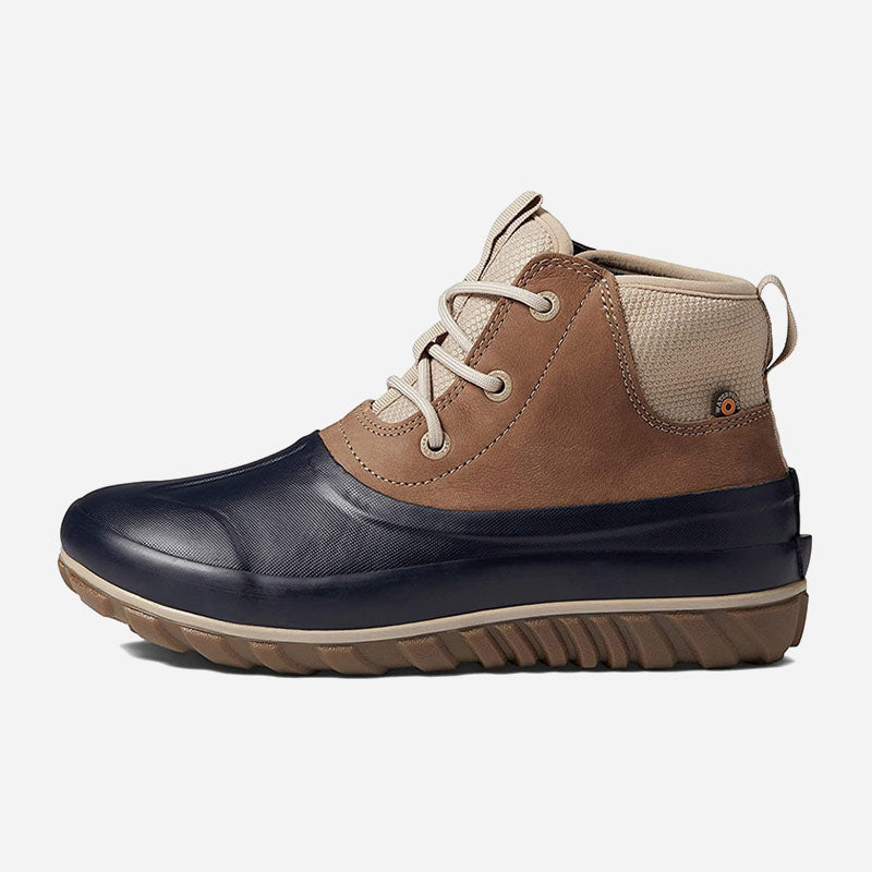 Classic Casual Lace Leather Cognac Multi